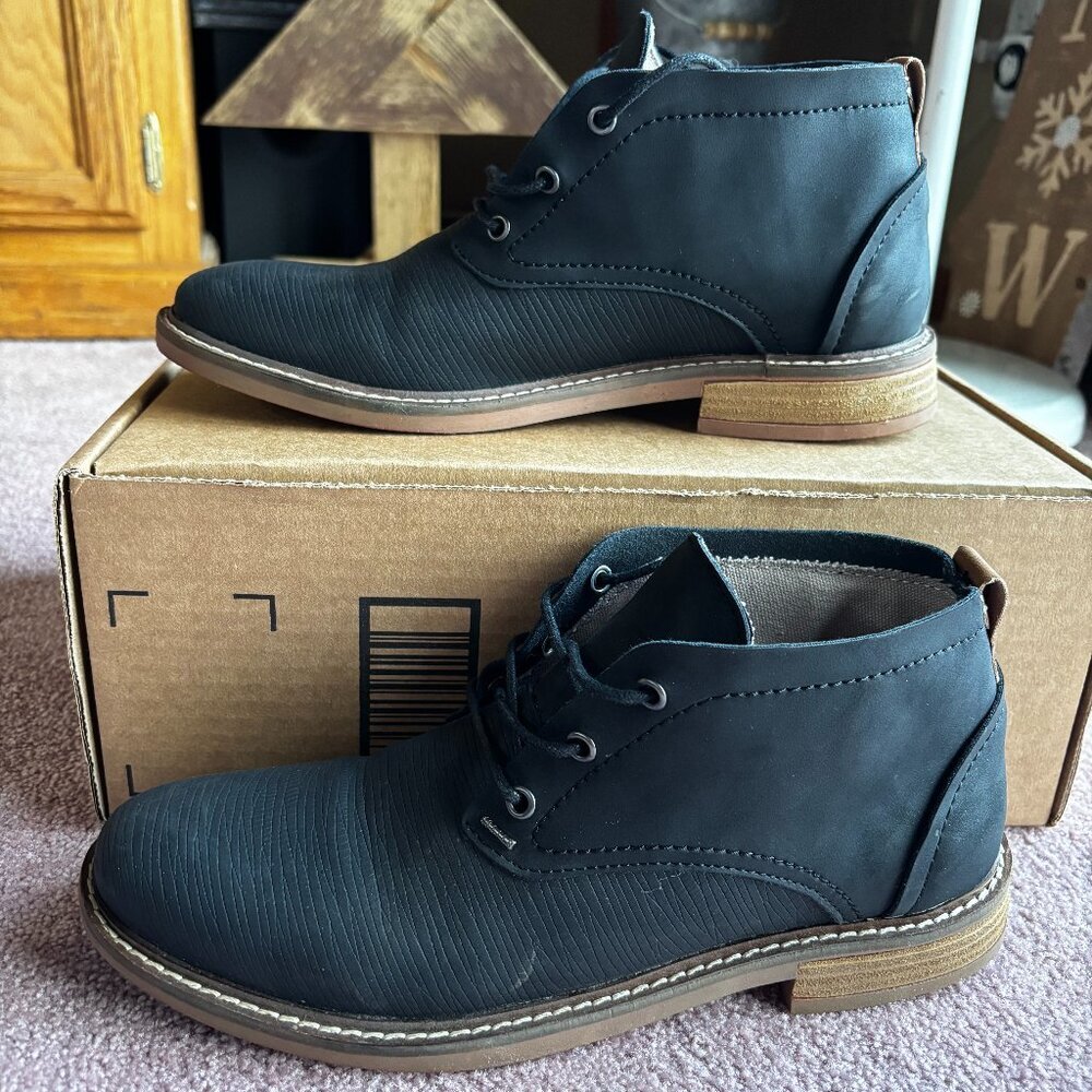 Pajar Womens Black Leather Round Toe Lace Up Ankle Boots Size 7.5